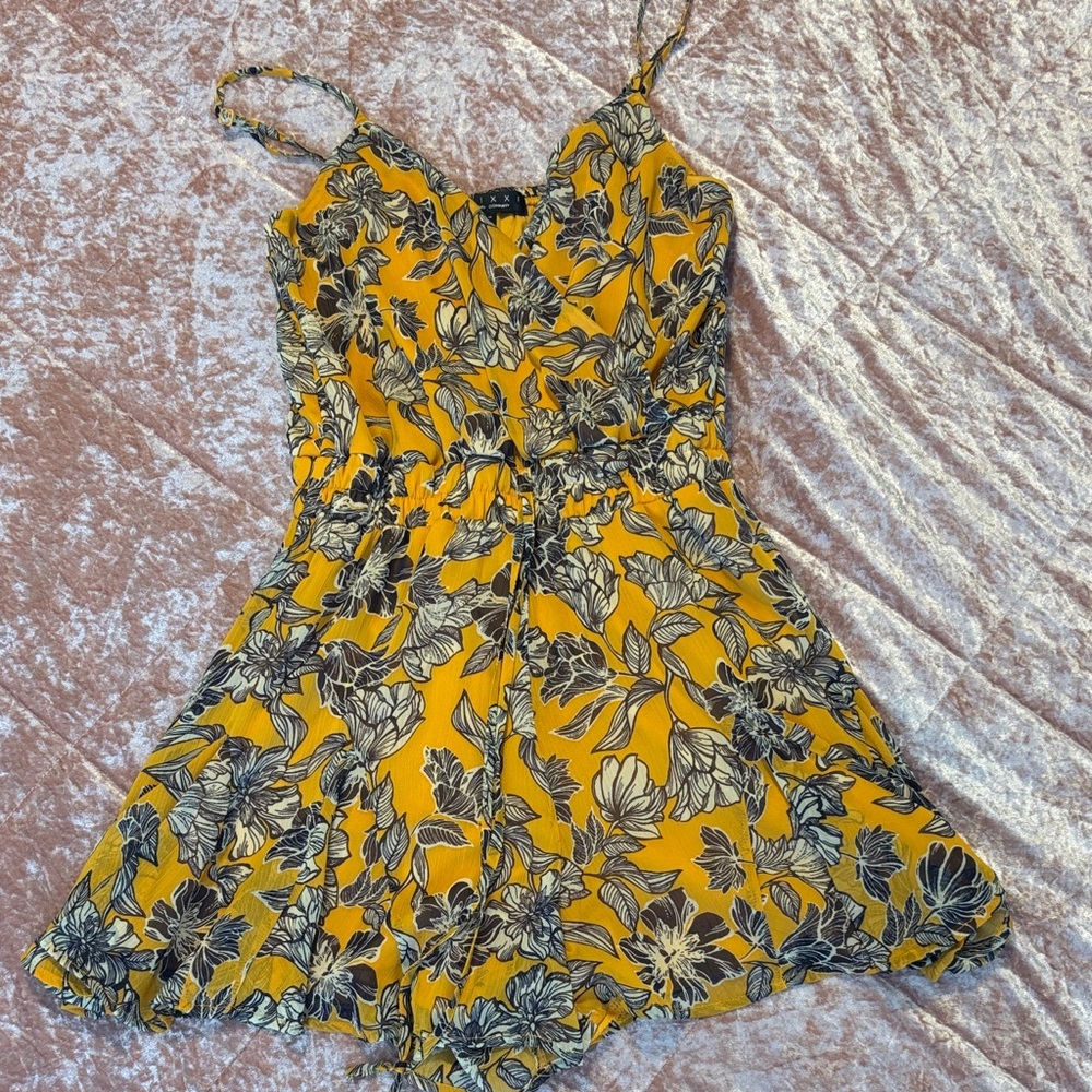 Trixxi Yellow Floral Jumpsuit